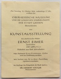 Ernst Eimer, Kunstausstellung Gießen 1956
